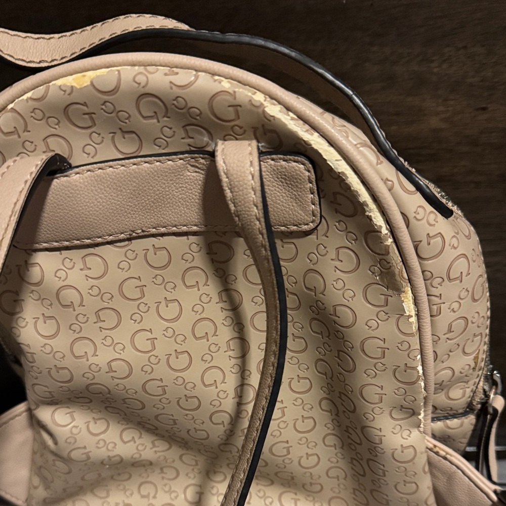 GUESS Beige Logo Backpack - Picture 3 of 3